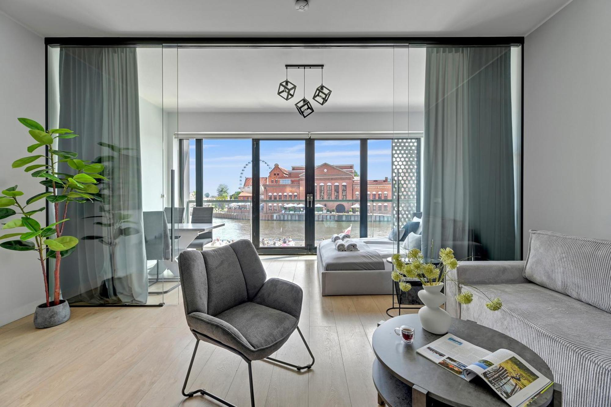 Symfonia Amazing River View Apartment By Downtown Apartments Gdansk Dış mekan fotoğraf