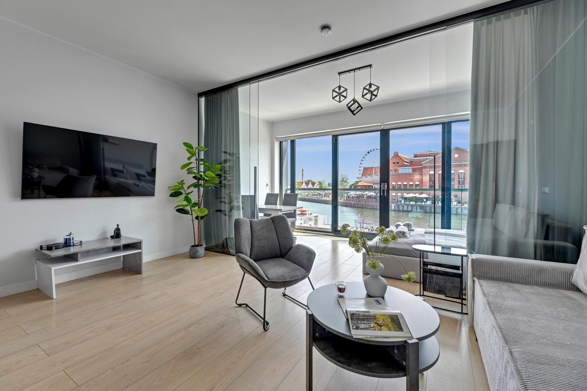 Symfonia Amazing River View Apartment By Downtown Apartments Gdansk Dış mekan fotoğraf